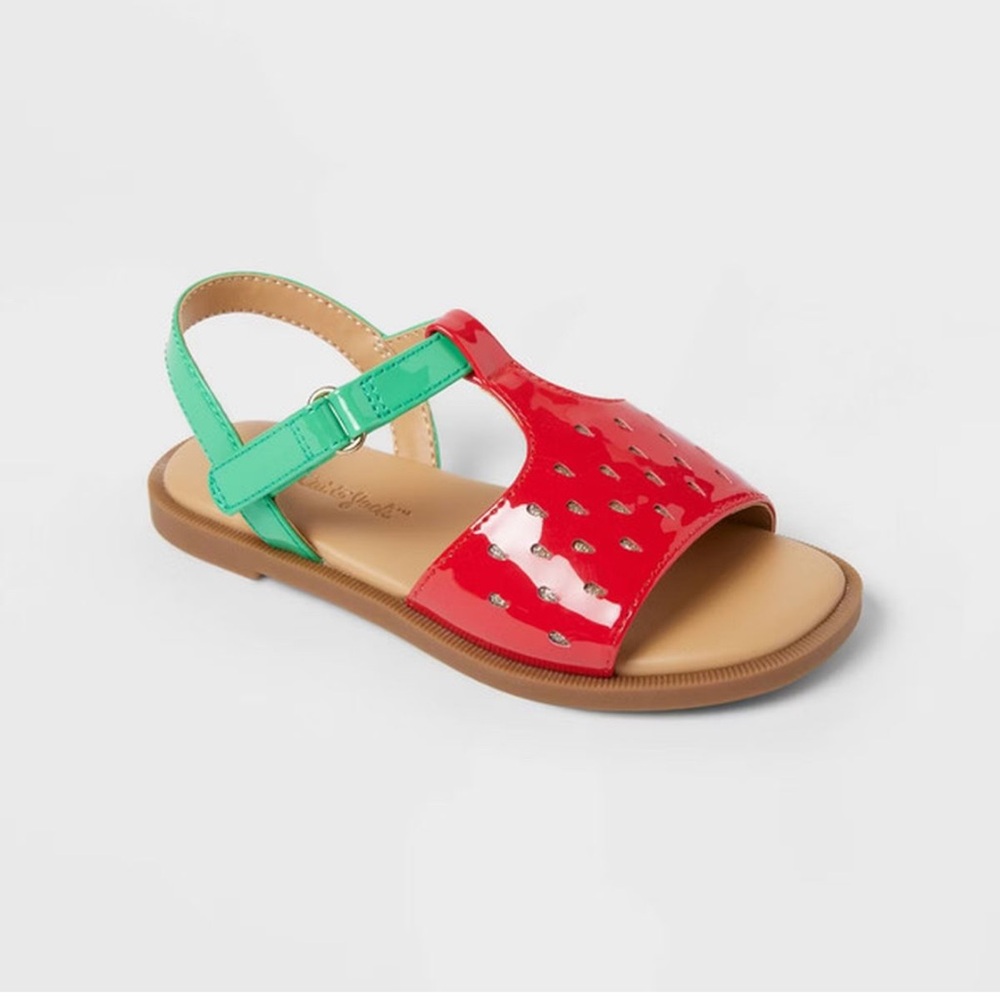 Cat and Jack Toddlers' Open Toe Lucy Strawberry Sandals